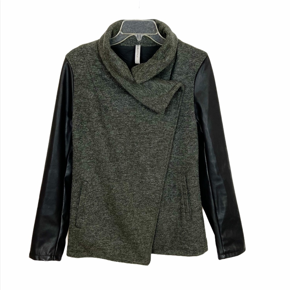 Fabletics ‘Milano’ Coat Mixed Media Black Large View 5